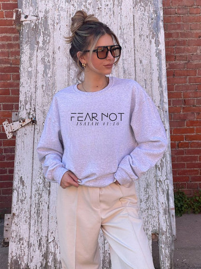 Fear Not Isaiah 41 10 Cozy Crewneck Sweatshirt