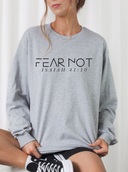 Fear Not Isaiah 41 10 Cozy Crewneck Sweatshirt