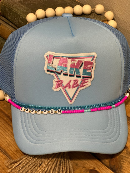 One-of-a-kind "LAKE BABE" Trucker Hat