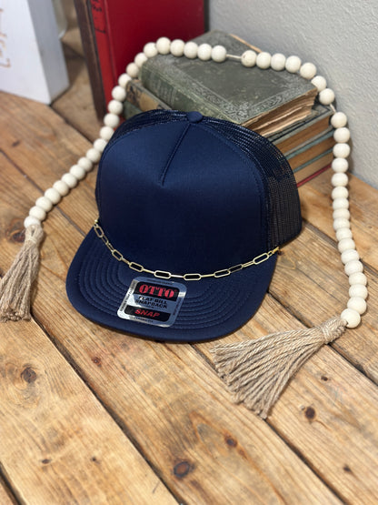 Small Gold Paper Clip Hat Chain by Modern Grace Company