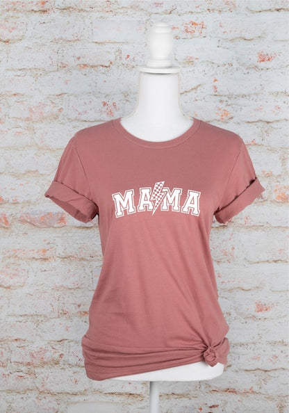 Lightening Bolt Checkered Mama Graphic Tee