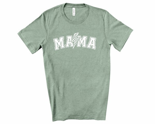 Lightening Bolt Checkered Mama Graphic Tee