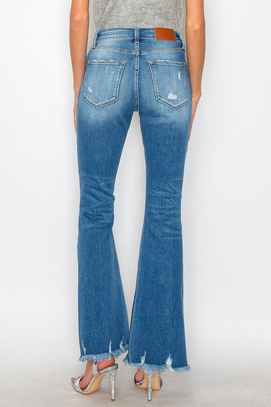 PLUS - HIGH RISE FLARE JEANS