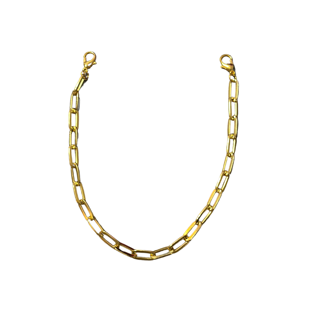 4mm Gold Paper Clip Hat Chain by Modern Grace