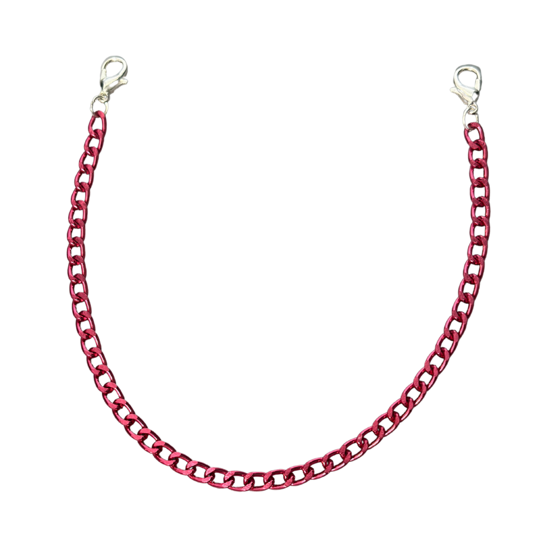 4mm Aluminum Curb-Style Hat Chain-Fuchsia by Modern Grace Company