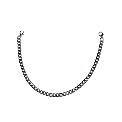 5mm Silver Curb Style Hat Chain by Modern Grace Company