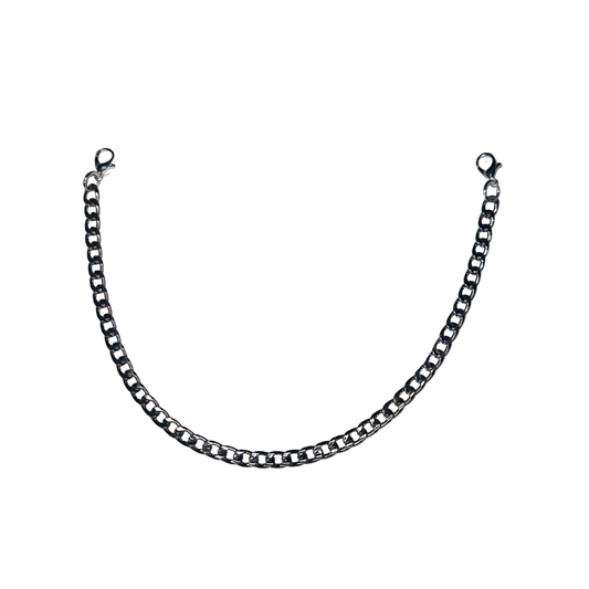 5mm Silver Curb Style Hat Chain by Modern Grace Company