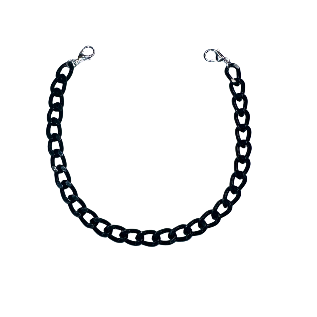 7mm Black Curb-Style Hat Chain by Modern Grace Company