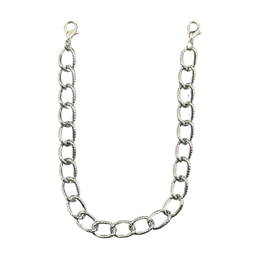 8mm Silver Textured Hat Chain by Modern Grace Company