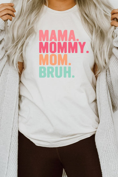 Mama Mommy Mom Bruh Pastel PLUS SIZE Graphic Tee