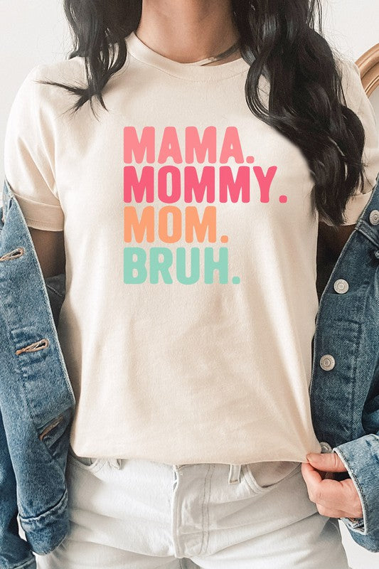 Mama Mommy Mom Bruh Pastel Mothers Graphic Tee