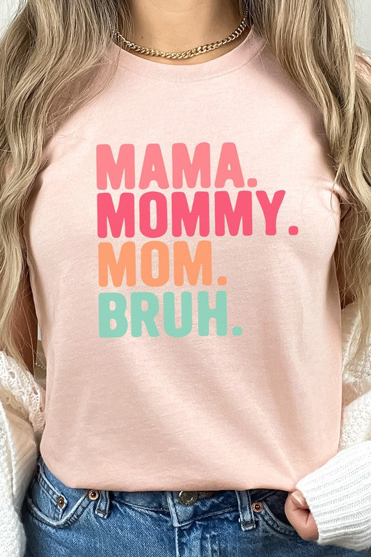 Mama Mommy Mom Bruh Pastel PLUS SIZE Graphic Tee